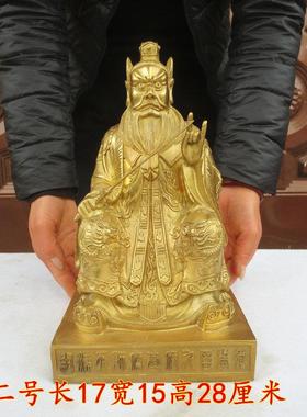 纯铜张天师摆件铜张道陵神像铜像办公室客厅家居装饰工艺品摆设