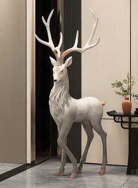 鹿客厅装饰落地摆件轻奢高度大号沙发电视柜旁边软装乔迁新居礼品