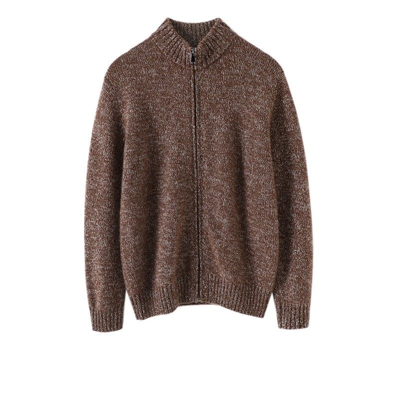 杰出男人 高奢气质！花色加厚拉链羊绒衫男士纯羊绒毛衣开衫外套,淘宝优惠券,粉丝福利购,淘宝优惠卷