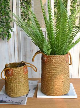 纽约公寓~招财开业大卖麦穗大麦装饰摆饰干燥花北欧天然海草编织