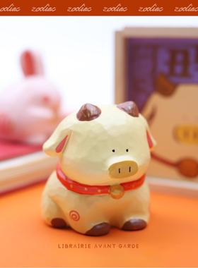 大美术馆/十二生肖系列摆件 树脂木雕兔生日礼物手办南京先锋书店