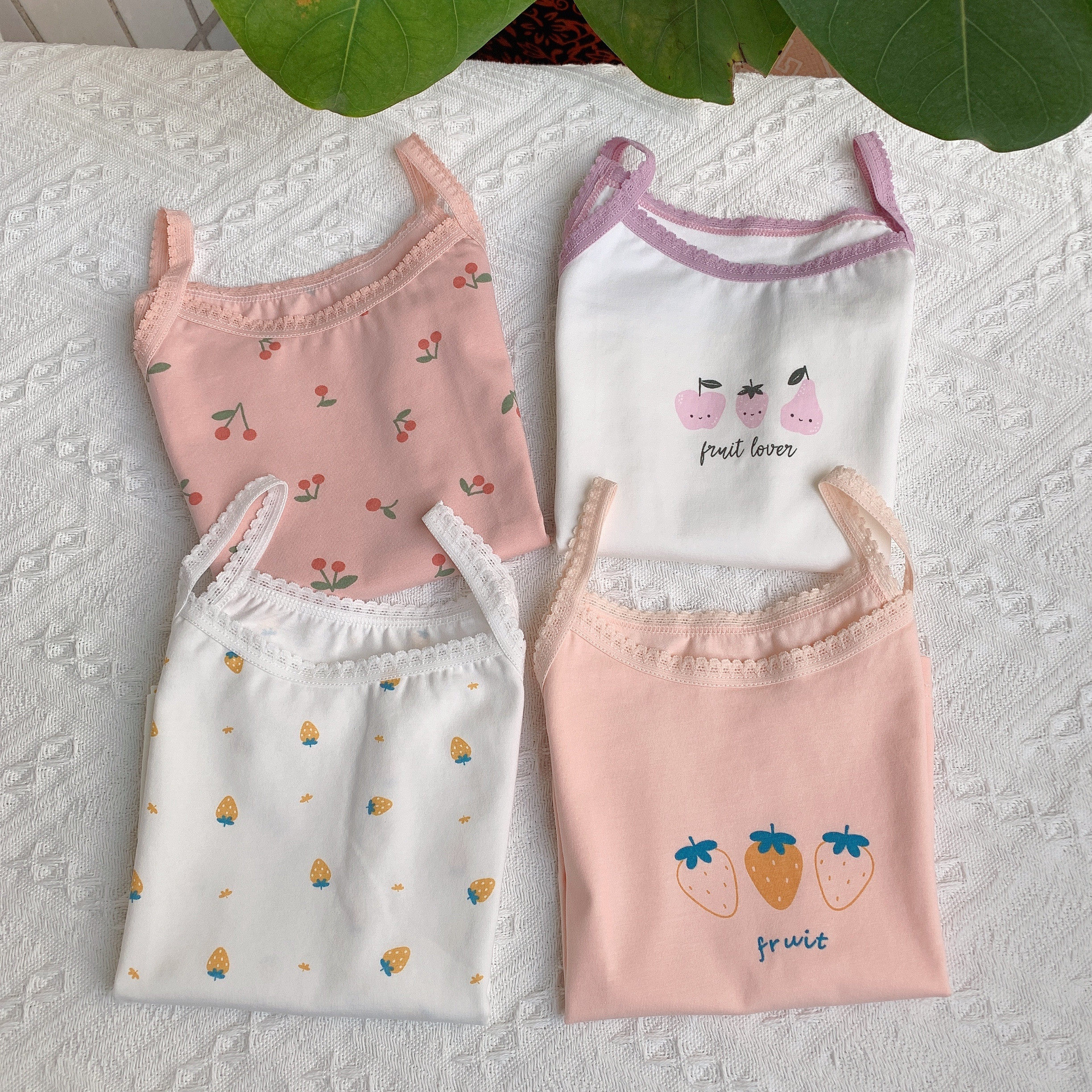 Cotton cute thin soft children's bra top, lifting effect