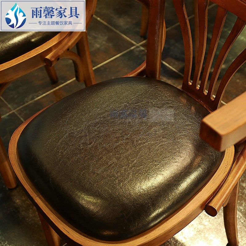 复古美式漫咖啡厅酒吧西餐厅实木餐椅甜品音乐吧台桌椅组合,淘宝优惠券,粉丝福利购,淘宝优惠卷