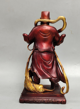 黄铜招财武财神赵公明站像摆件