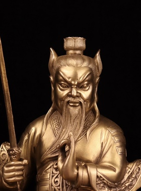 大号张天师铜像摆件正一真人大号