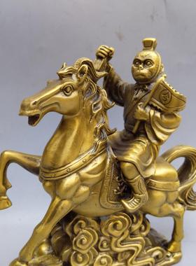 铜马上封侯官印马桌面摆件招财