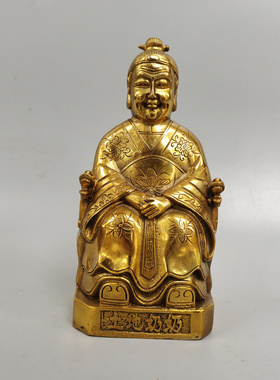摆件灶神灶王土地公婆城隍爷黄铜