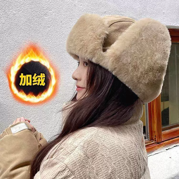 帽子男2024新款冬季骑行防风保暖护耳套头棉帽加绒加厚防寒雷锋帽,淘宝优惠券,粉丝福利购,淘宝优惠卷