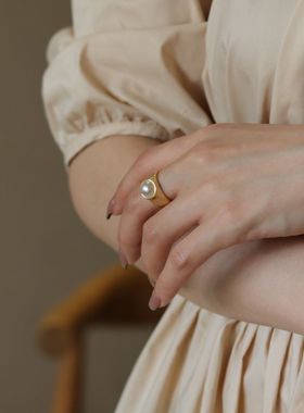 桃思竹珍珠镶嵌小众设计