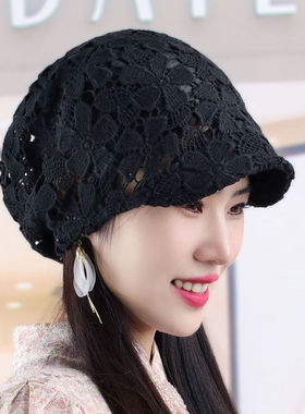 新款遮白发头饰帽子女士夏季薄显