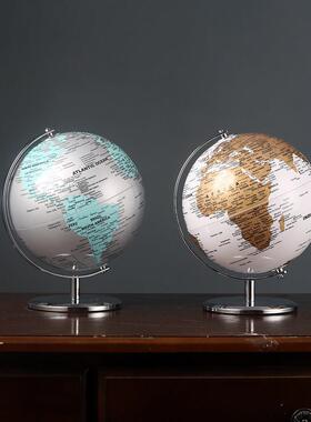 现代轻奢高档地球仪摆件酒柜办公室书房书柜桌面客厅软装饰品
