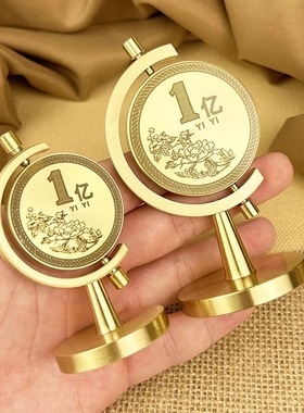 黄铜旋转摆件桌面转转