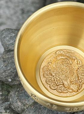 灵隐百福铜缸聚宝盆黄铜米缸纯铜摆件财源开业礼品招财聚财家居
