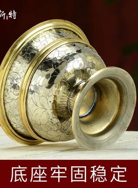 尼泊尔手工铜供水碗室内家用手工捶打供水杯桌面圣水杯摆件