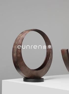 由HMF南新中月花朝花器夕插干花瓶家居茶几意摆境装饰品件博式古