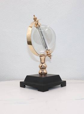 楼创意金属地球仪件样房售处桌面书摆柜书架金属工地球仪艺板品软