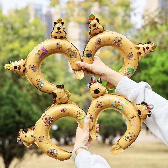 Helium-filled capybara balloon