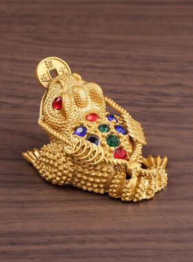 【正品】招财金蟾摆件三茶宠礼品