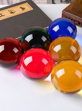 【正品】水晶装饰品玻璃球摆件