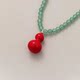 Baodeyi Gourd Series Aventurine Necklace Pendant Red and Green Gourd Beads Versatile Commuting Birthday Gift