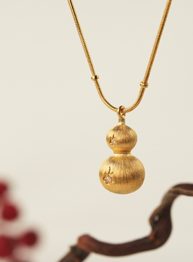 【所有姐姐的衣橱直播间】宝得意金色拉丝葫芦项链&耳坠