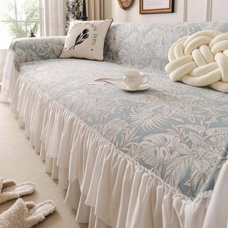 法式复古雪沙发巾尼尔裙边季通用坐轻奢奶油风防四滑套罩盖布ZBD,淘宝优惠券,粉丝福利购,淘宝优惠卷