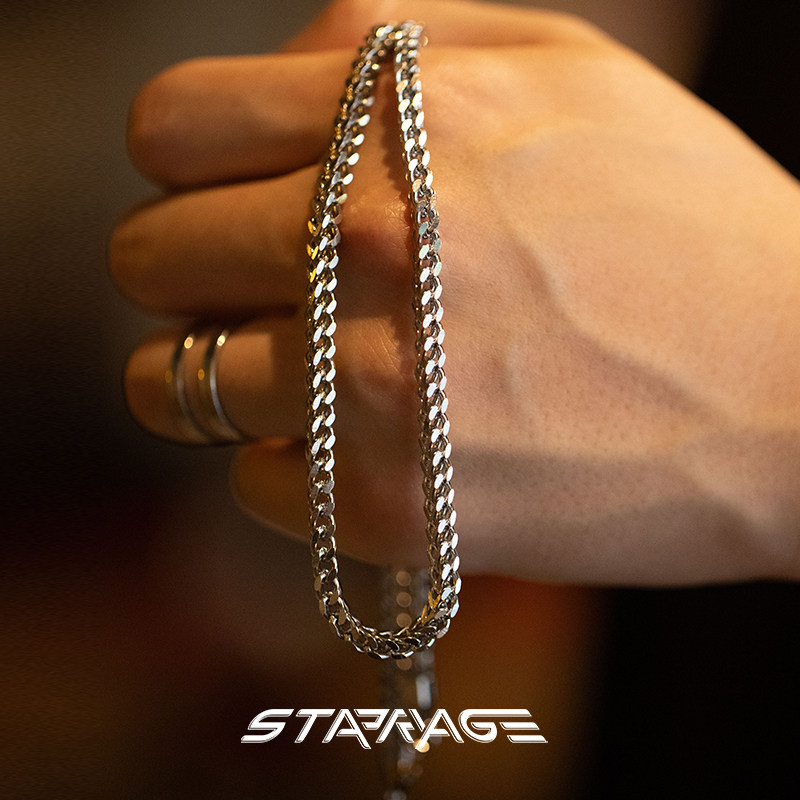 星宇纪 项链男款龙骨链古巴链嘻哈风简约百搭潮流痞帅男士项链