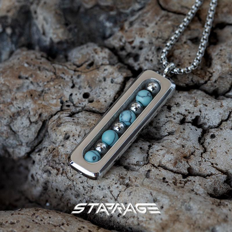 STARRY AGE星宇纪 蓝星轨迹原创男士项链小众设计感钛钢男生吊坠