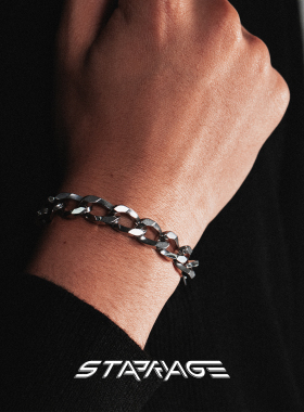星宇纪 先锋系列手链男款小众高级感古巴链简约硬汉潮ins男士手链