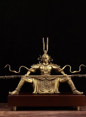 速发纯铜齐天大圣美猴王摆件车载装居玄室办公关家饰品斗战胜佛