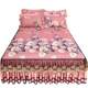Natural latex mat three-piece set bed skirt style removable ice silk bean dot mat marine silk sheet bed cover summer mat