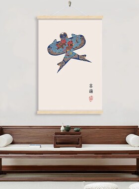 风筝挂画中国风新中式客厅沙发背景墙壁画餐厅装饰画电表箱遮挡画