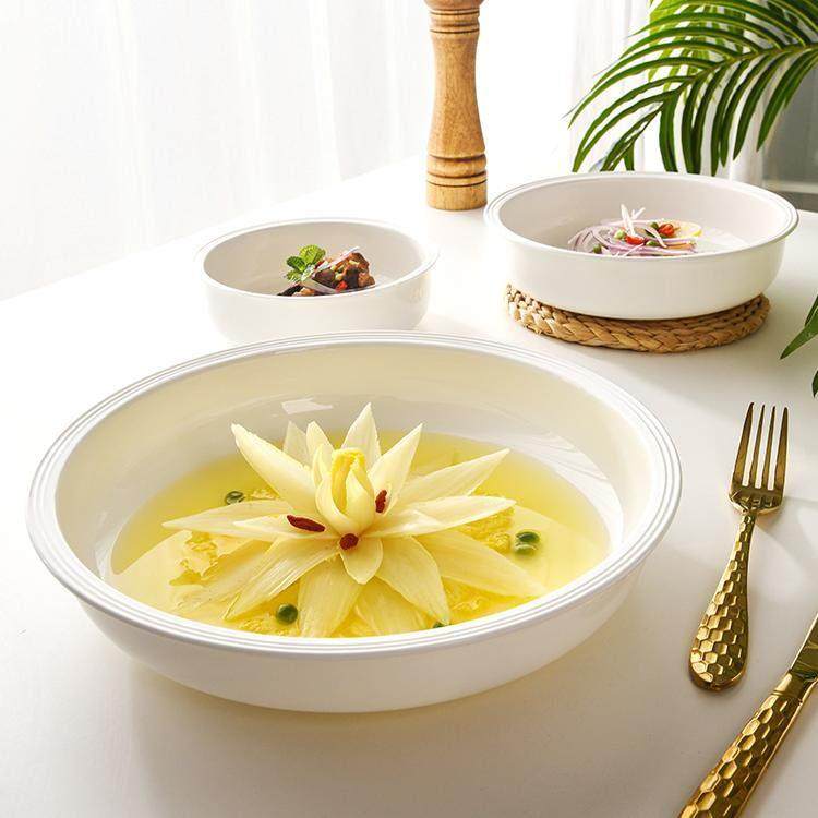 防烫护边骨瓷深菜盘家用大号汤盘酸菜鱼毛血旺耐高温陶瓷汤盆加深,淘宝优惠券,粉丝福利购,淘宝优惠卷