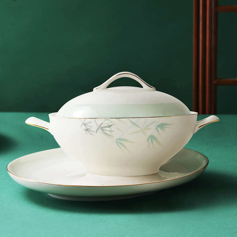 华光国瓷骨瓷餐具套装餐具中式青碗碟礼盒家用套装碗亭盘新疆包邮,淘宝优惠券,粉丝福利购,淘宝优惠卷