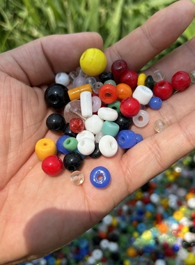 淄博珠子散珠博山串珠手工diy材料彩色琉璃仿玉圆珠手链项链配件