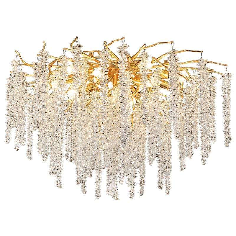 轻奢吸顶现代简约法式别墅餐厅客厅主卧室创意网红高级流苏水晶灯,淘宝优惠券,粉丝福利购,淘宝优惠卷