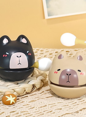 卡皮巴拉小木鱼敲击工位解压情绪稳定神器桌面摆件三八妇女节礼物