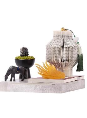 意创新中式现套代透组明树脂托盘841.842.装合茶几桌面摆件售楼处