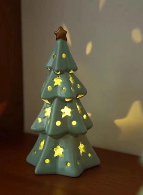 ins风圣诞树星星小夜灯圣诞节