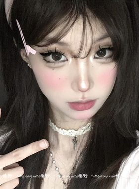 复古甜酷白色蕾丝十字架锁骨链