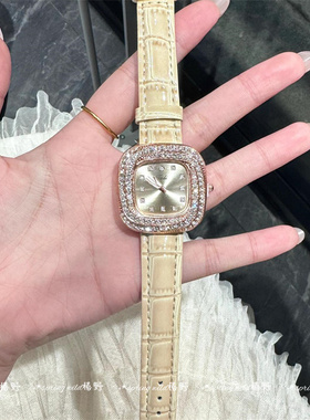 韩系ins风爆闪满天星方形手表