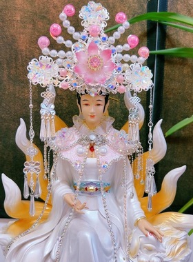 新品重工佛像凤冠帽子头冠泰山奶奶黑妈妈王母娘娘九尾娘娘纯手工