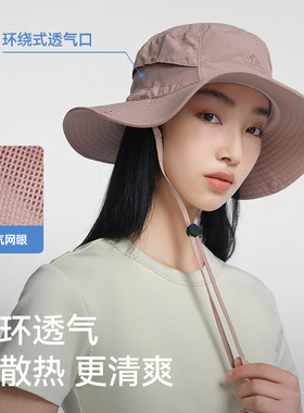 伯希和牛仔登山帽男女夏季大帽檐透气户外防晒帽防紫外线遮阳帽子