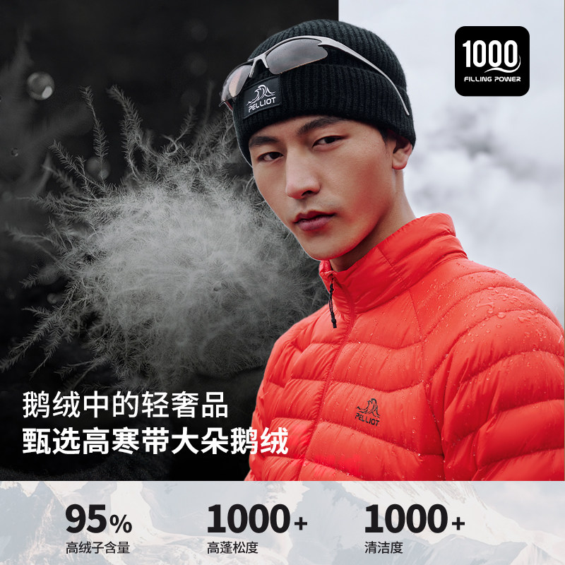 【P系列】伯希和户外1000蓬营地羽绒服男PERTEX抗极寒登山鹅绒服-图0