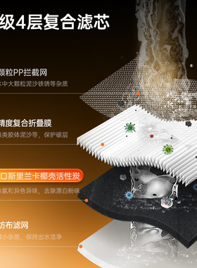 韦思卡尔大白瓶前置过滤器不锈钢中央净水家用自来水全屋除氯70P