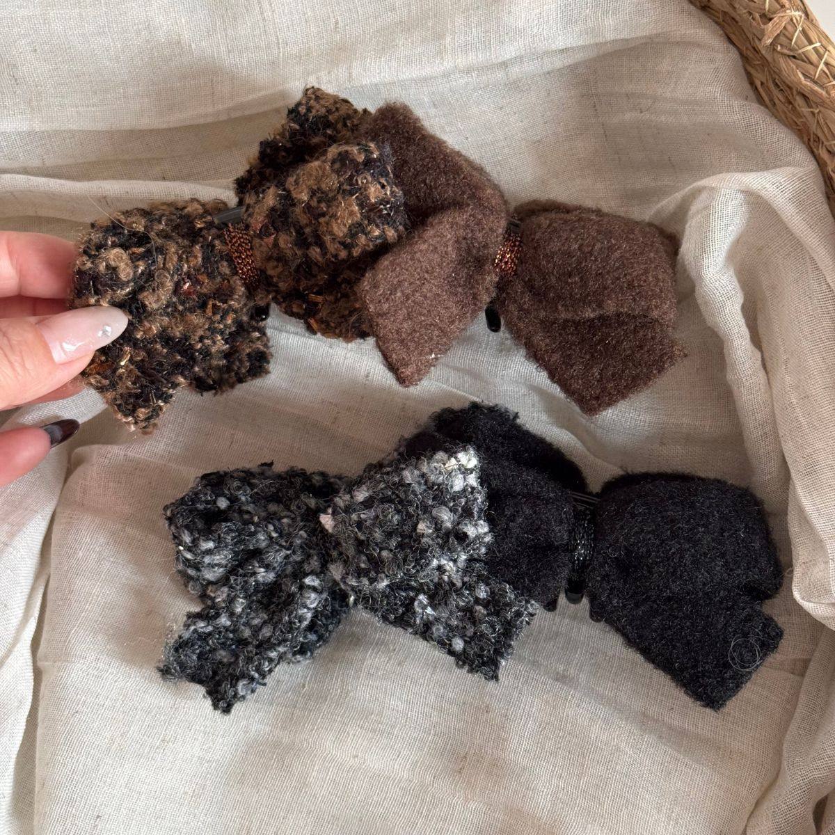 秋冬小香风蝴蝶结发夹女高级感竖夹后脑勺香蕉夹大号精致夹子发饰,淘宝优惠券,粉丝福利购,淘宝优惠卷