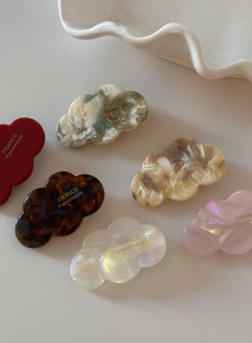 精致轻奢醋酸花朵迷你发夹清甜美可爱发夹侧边百搭刘海夹发饰韩
