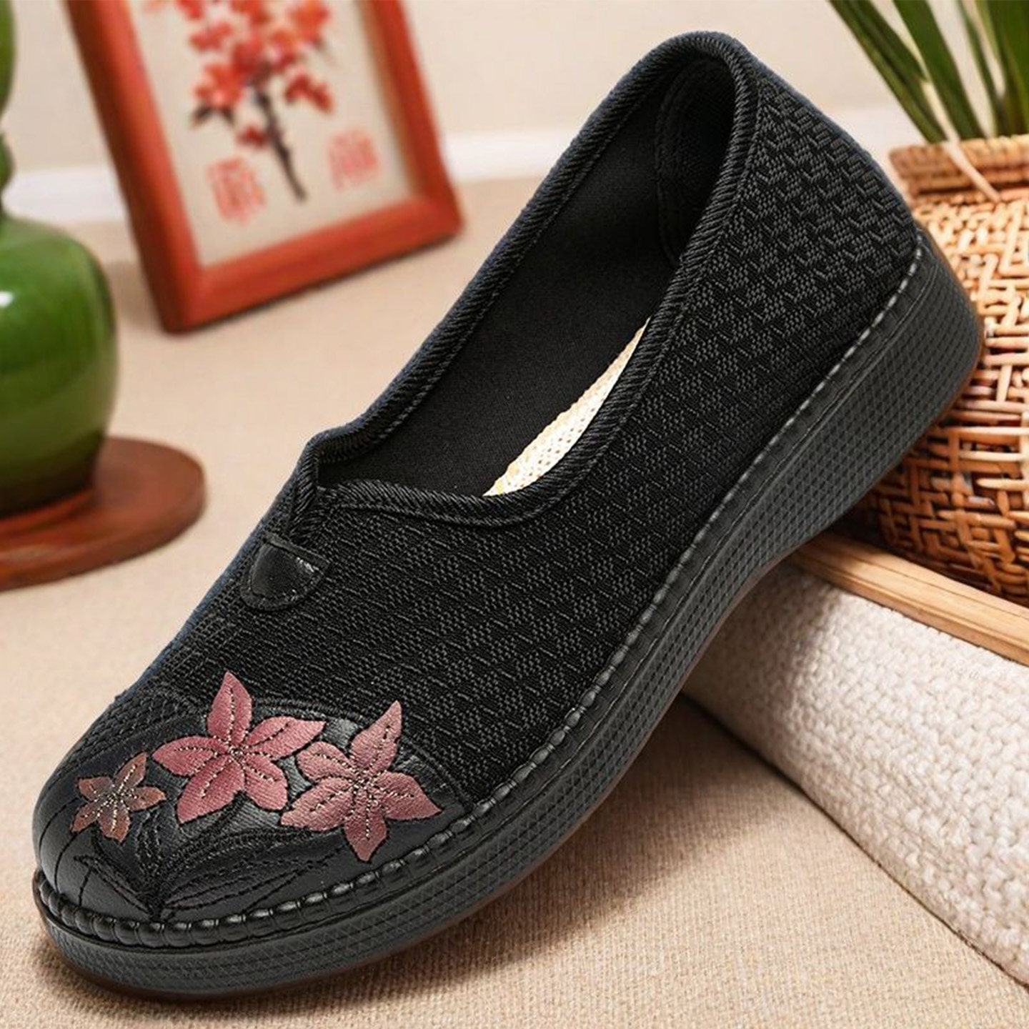 秋季新款旗舰店正品老北京布鞋女鞋防滑软底一脚蹬中老年人妈妈鞋,淘宝优惠券,粉丝福利购,淘宝优惠卷