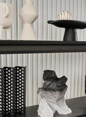 样品屋展示中心展厅客厅书房套装软装样板间高级感轻奢书架书柜装