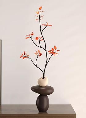 入户玄关壁龛装饰摆饰石来运转彷真绿色植物花瓶客厅电视柜家居装